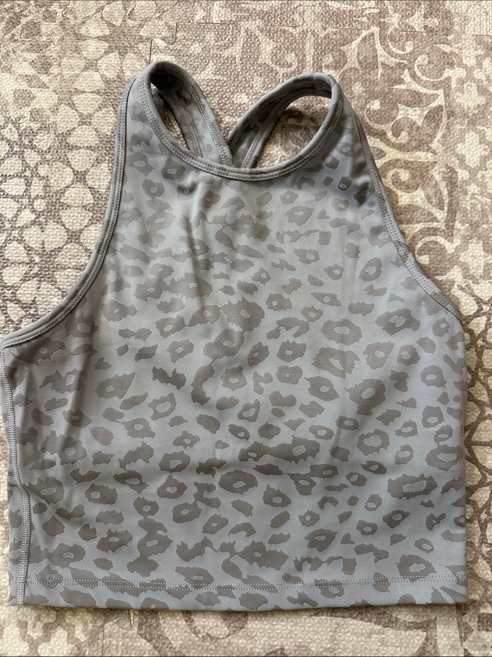 Beyond Yoga Leopard Studio Cropped Yoga Tank Top and High Waisted Legging Set - Picture 7 of 12